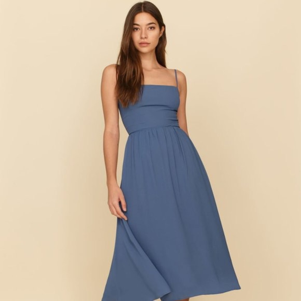 SOLD NWT Reformation Rosehip Dress in Morning Glory Blue - Picture 7 of 8